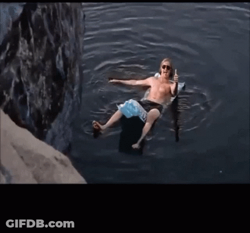 Man In Blue Shorts Giving Thumbs Up GIF