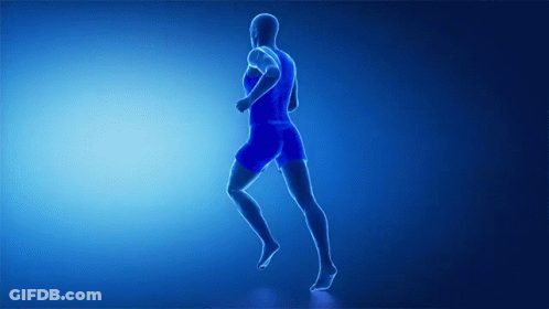 Man In Blue Shorts Running GIF