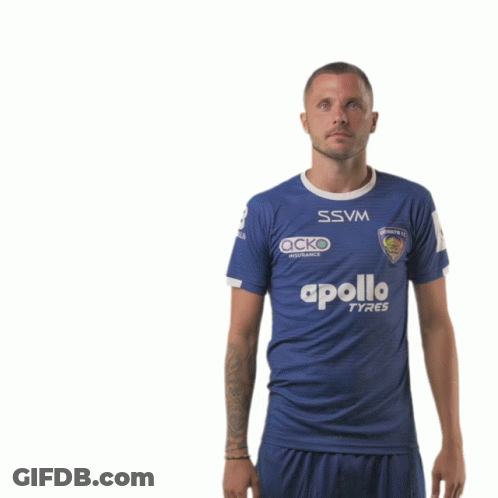 Man In Blue Ssvm Jersey With Apollo Tyres GIF