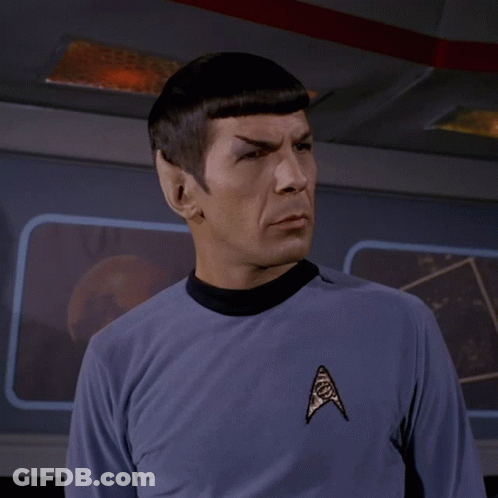Man In Blue Star Trek Shirt GIF