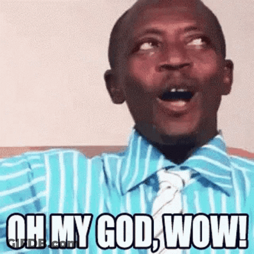 Man In Blue Striped Shirt And Tie Saying Oh My God Wow GIF
