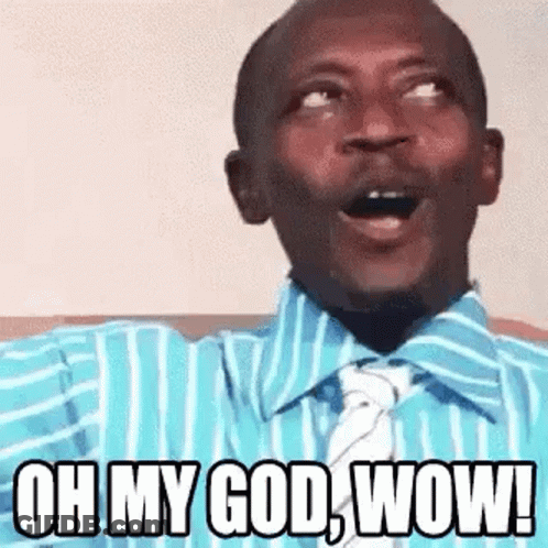 Man In Blue Striped Shirt Surprised Saying Oh My God Wow GIF