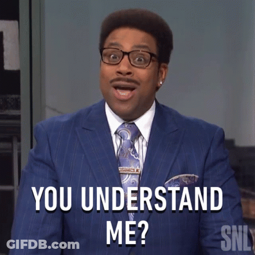 Man In Blue Suit And Tie With SNL GIF