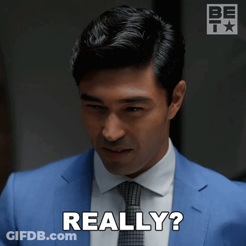 Man In Blue Suit Asking GIF