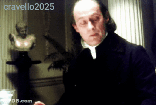 Man In Blue Suit Close Up GIF