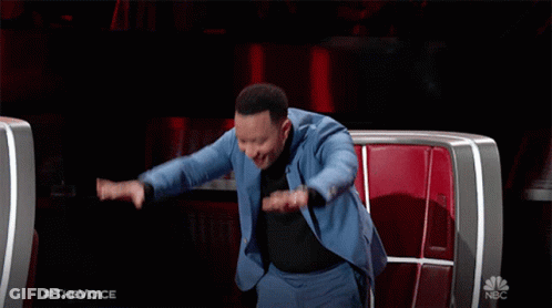 Man In Blue Suit Dancing On The Voice GIF