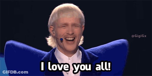 Man In Blue Suit Laughing I Love You All GIF