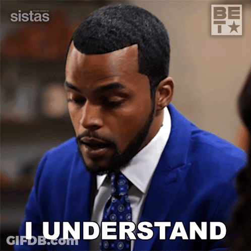 Man In Blue Suit Saying I Understand GIF