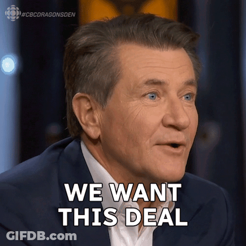 Man In Blue Suit Saying We Want This Deal GIF