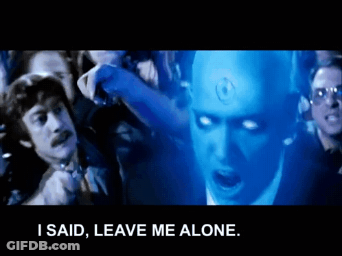 Man In Blue Suit Says I Said Leave Me Alone GIF