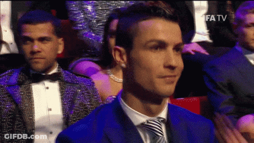 Man In Blue Suit Watching Fifatv TV GIF