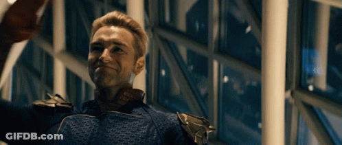 Man In Blue Superhero Costume GIF