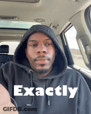 Man In Blue Sweater And Tie Saying Exactly GIF