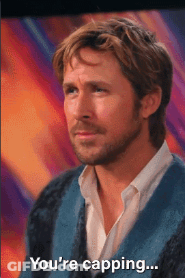 Man In Blue Sweater Says You're Capping GIF