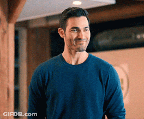 Man In Blue Sweater Smiling GIF