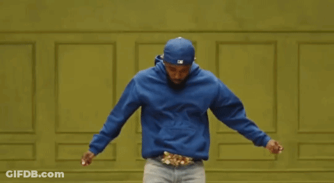 Man In Blue Sweatshirt Dancing GIF