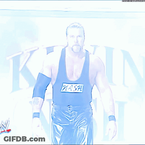 Man In Blue Tank Top With Mash GIF