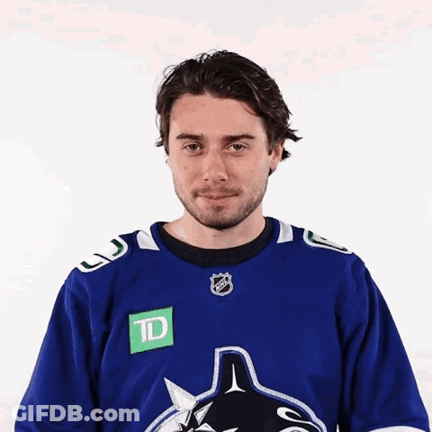 Man In Blue TD Hockey Jersey GIF