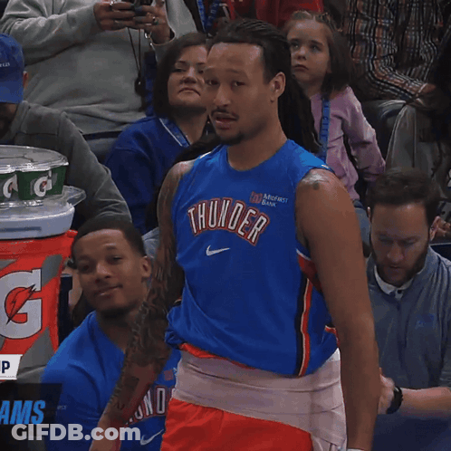 Man In Blue Thunder Jersey GIF