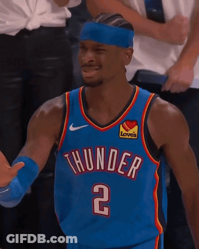 Man In Blue Thunder Jersey Number 2 GIF