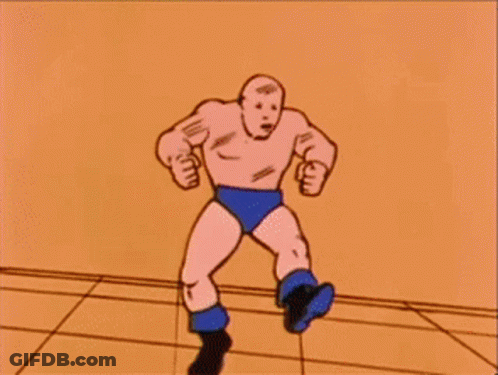 Man In Blue Underwear Standing GIF