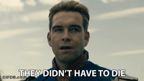 Man In Blue Uniform Says They Didn't Have To Die GIF