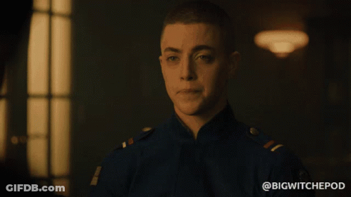 Man In Blue Uniform With BigWitchEpod GIF