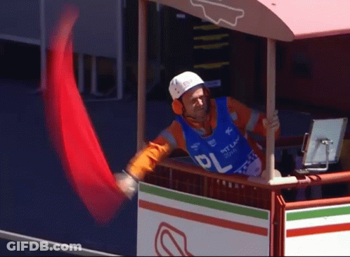 Man In Blue Vest With PL GIF