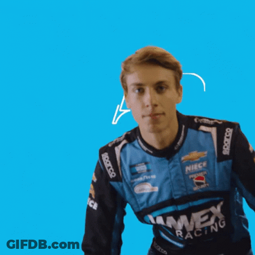 Man In Blue Wex Racing Shirt GIF