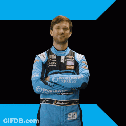 Man In Blue Worldwide Express Uniform GIF