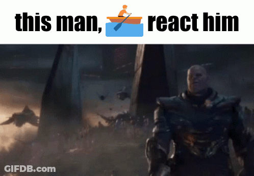 Man In Boat Saying This Man React Him GIF