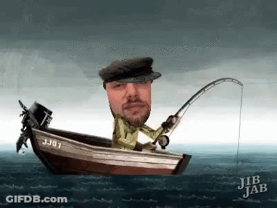 Man In Boat With Number JJ01 GIF