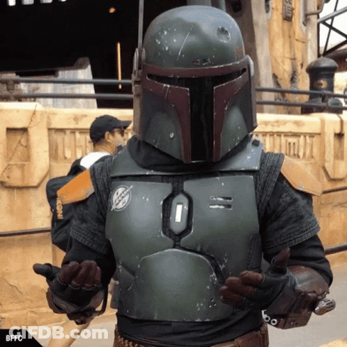 Man In Boba Fett Costume Giving Thumbs Up GIF