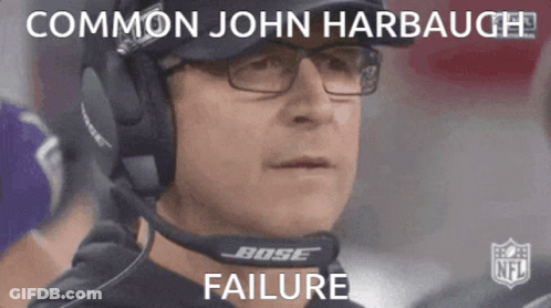 Man In Bose Headphones Common John Harbaugh Failure GIF