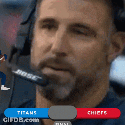 Man In Bose Headset Watching Titans Vs Chiefs GIF