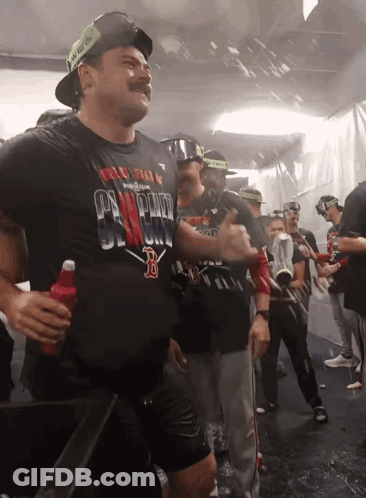 Man In Boston Red Sox Shirt Thumbs Up GIF