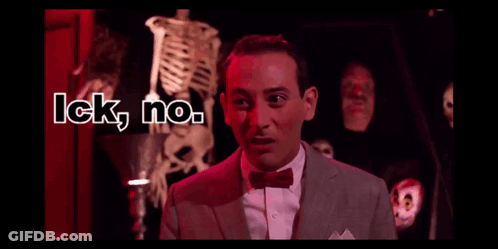 Man In Bow Tie Says Lick No Skeleton GIF