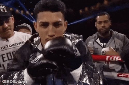 Man In Boxing Gloves Shirt Saying The Takeover GIF