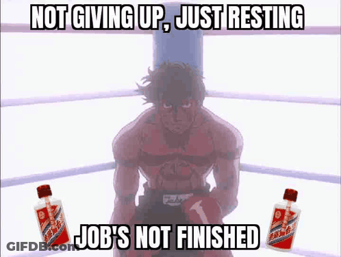 Man In Boxing Gloves With Two Bottles In Ring GIF