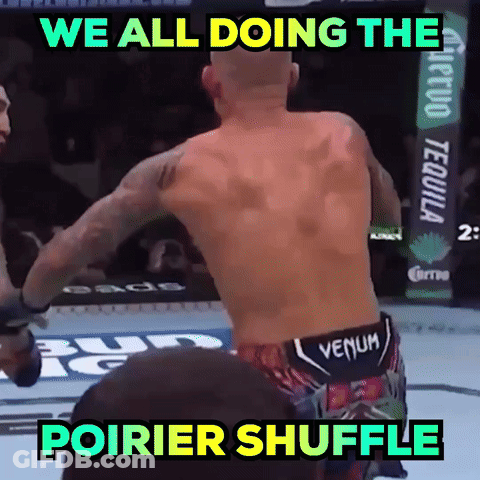Man In Boxing Ring Doing The Poirier Shuffle GIF
