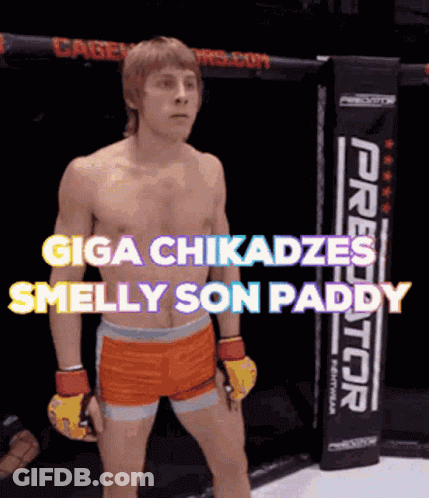 Man In Boxing Ring Giga Chikadzes Smelly Son Paddy GIF