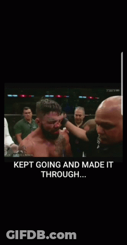Man In Boxing Ring Kept Going GIF