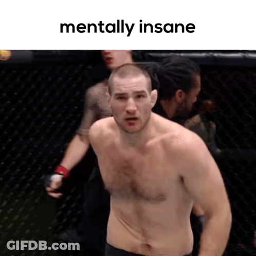 Man In Boxing Ring Mentally Insane GIF