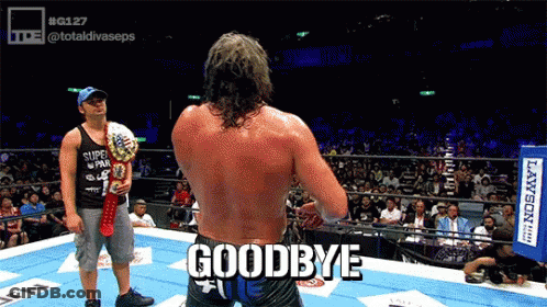 Man In Boxing Ring Saying Goodbye GIF