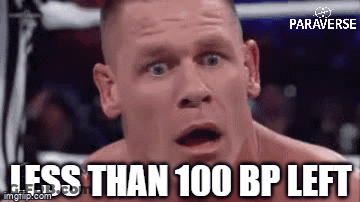 Man In Boxing Ring Saying Less Than 100 BP Left GIF