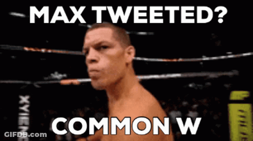 Man In Boxing Ring Saying Max Tweeted Common W GIF