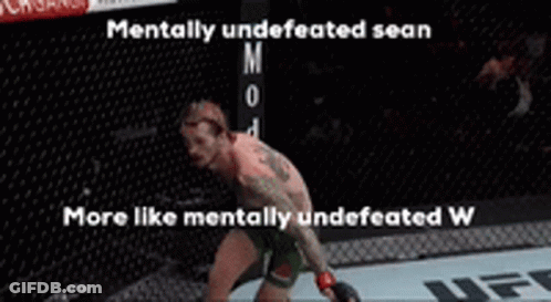 Man In Boxing Ring Saying Mentally Undefeated Sean GIF