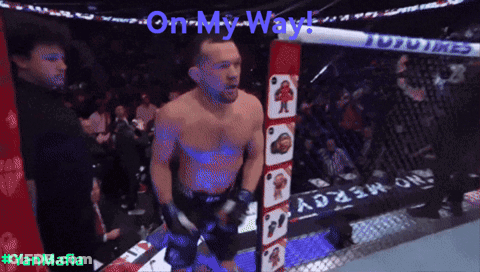 Man In Boxing Ring Saying On My Way GIF