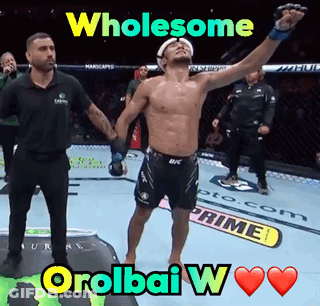 Man In Boxing Ring Saying Wholesome Orolbai W GIF