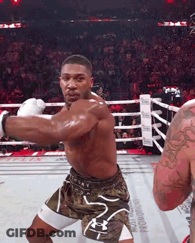 Man In Boxing Ring Wearing Anthony Shorts GIF